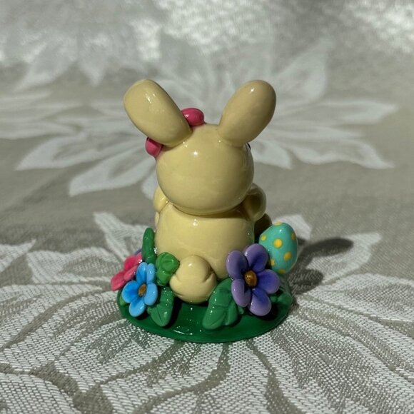Handmade Easter Bunny Polymer Clay Figurine Sculpture Spring Rabbit Decor - Picture 6 of 11